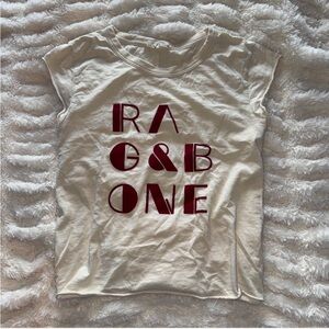 Rag & Bone Kids White Tee with Red Graphic